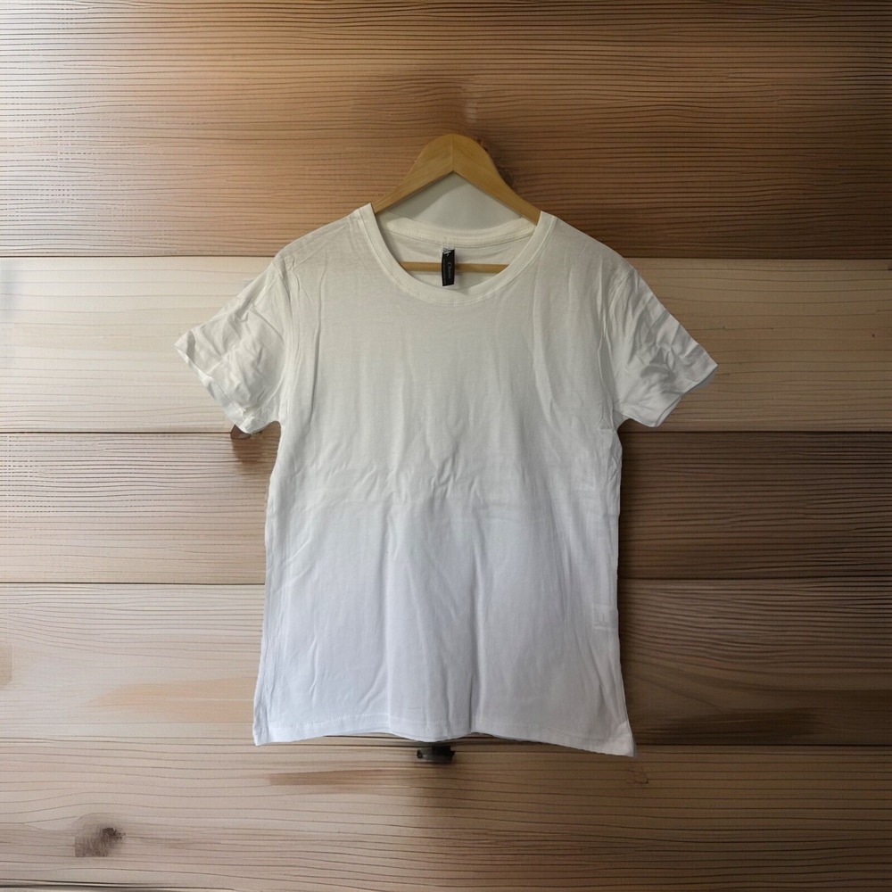 Chuns Junior Teens T-Shirt 100% Cotton Fitted Sleeves Tee XXLarge‎ White